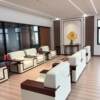 Conference room reception room conference sofa Chinese style fabric business office sofa coffee table combination set reception sofa