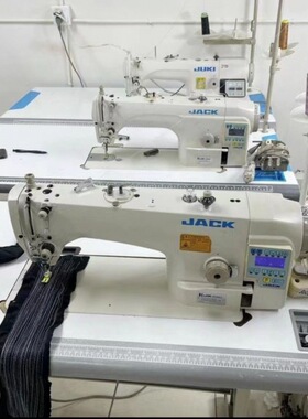 杰克家用缝纫机工业电脑直驱平车全自动剪线八成新整套打胶
