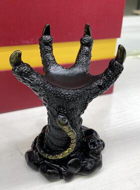 树脂龙爪水晶球底座 树脂工艺品居家工艺品摆 原石玉石球摆件