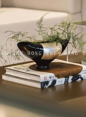 中式样板房书籍客厅茶几书房书桌书架软装饰品套组样品屋展示中心