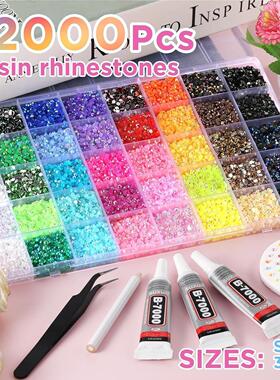 Rhinestones for Bedazzling, 3mm Bedazzler Kit with Flatback