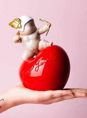 稀奇艺术瞿广慈《爱神 ido》客厅桌面摆件情侣手工送礼物玻璃雕塑