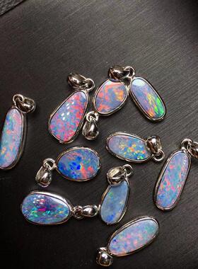 天然大颗粒澳洲彩欧泊吊坠，规格：15至20mm，s925银镶嵌精美独特