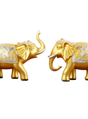 吸水大象招财摆件一对客厅高端工艺品轻奢高档办公室家居酒柜装饰