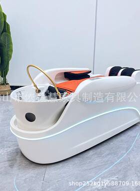 智能按摩洗头床厂家直销发廊专用恒温水循环头疗床烫发水疗按摩床