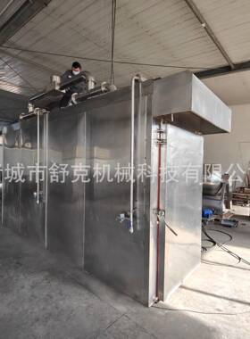 1000型全自动火山石烤肠烟熏炉隧道式不锈钢台烤肠蒸煮烘烤设备