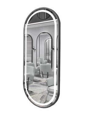 简约理发店镜台发廊专用网红镜子带灯潮挂墙单面美发店镜子