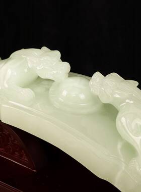 万福如意工艺品摆件富玉汗白如白玉系列意摆家居客厅饰品大件号阿