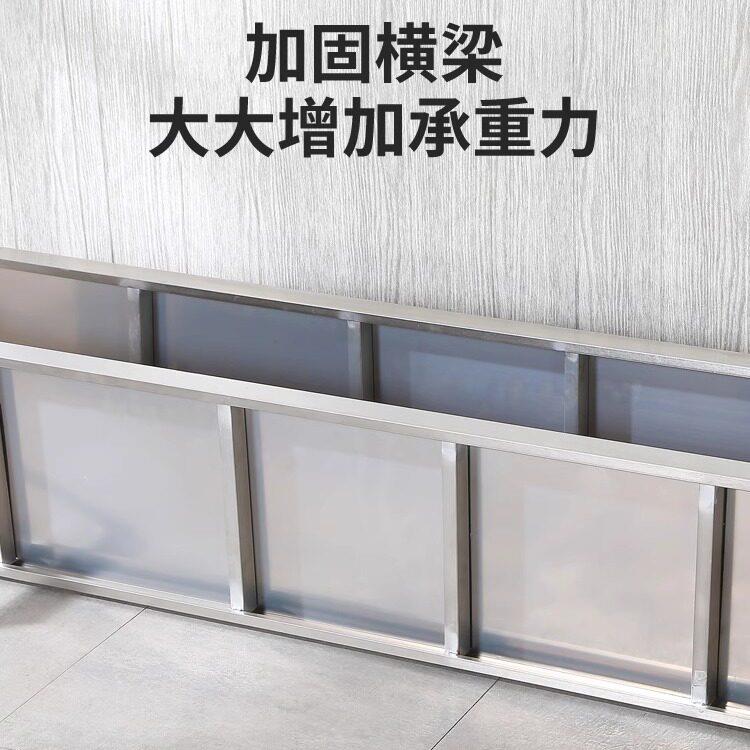 Stainless steel countertop stand operation table shelf milk tea shop storage shelf work table shelf multi-layer kitchen storage