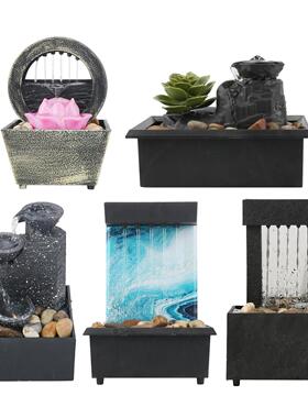 Desktop Water Fountain Ornament Indoor Decoration Portable T