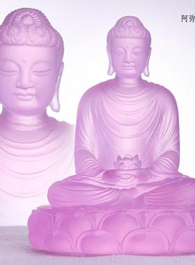 琉璃三宝佛三世佛佛像摆件佛堂客厅寺院释迦牟尼阿弥陀佛药师佛