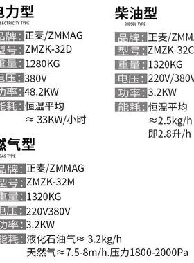 正麦柴32盘旋热转炉电风旋转烤炉汉堡法棒面包燃气油烤箱厂正麦家