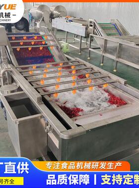 油麦菜气泡翻浪净菜加工清洗流水线全自动中央厨房气泡清洗机
