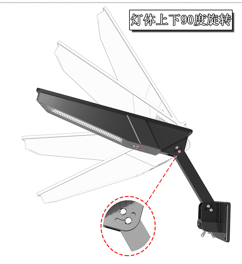 新款太阳能灯solar lamp人体感应灯亚马逊跨境电商庭院太阳能壁灯 - 图2