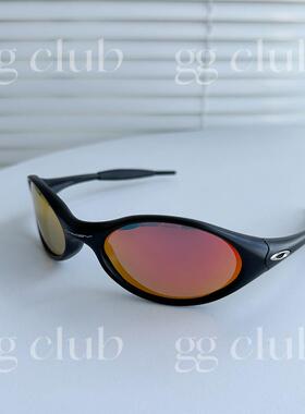 Y2K覆古重工朋克连身太阳眼镜 银色前卫凹造型骑行抗UV太阳眼镜