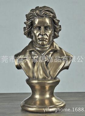 欧式铸铜贝多芬莫扎特莎士比亚人像雕塑摆件客厅书房装饰摆设