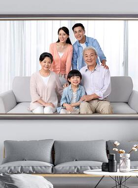 全家福放大相框挂墙打印照片定制亲子集体宝宝洗照片做相框时拾纪