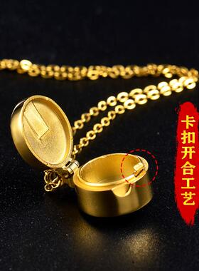 景区定 制唐卡吊坠楞严咒空心吊坠玲珑嘎乌盒黄财绿度母文殊项链