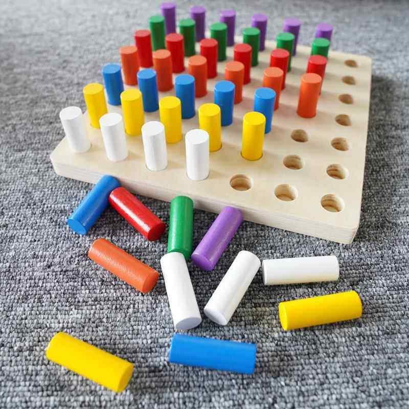儿童感统平衡训练器材插棍早教婴儿玩具棒插柱教具彩色圆柱体棍子,淘宝优惠券,粉丝福利购,淘宝优惠卷