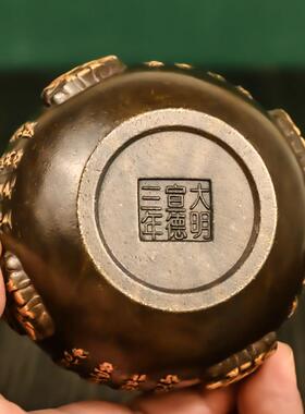 纯铜鎏金金刚经黄铜佛音碗瑜伽冥想禅修打坐满月静心钵铜磬法器