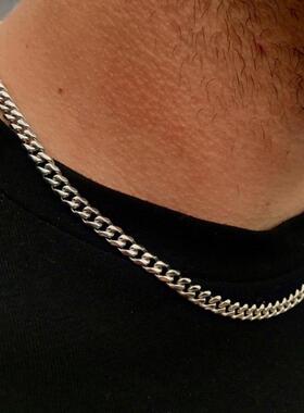 less Steel Figaro Cuban Chain Necklace For Men Women Jewelry