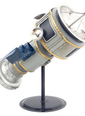 复古铁艺人造卫星模型摆件仿古做旧装饰品工艺品桌面摆件创意礼物