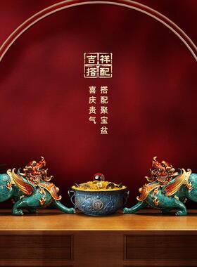 上善若水 《威武貔貅》铜摆饰 招财皮丘桌面工艺礼品摆饰家居装饰