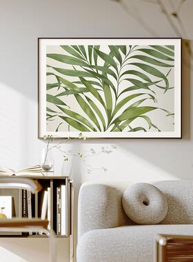 电表箱装饰画遮挡配电源闸盒植物挂画现代绿色小清新壁画