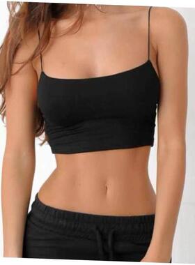 Sexy Tank Top Black Halter Crop Tops Women Summer Camis Back