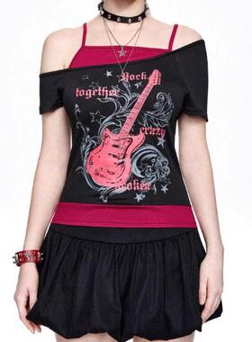 Women's Skull Skeleton Print Halter Top Adjustable Shoulder