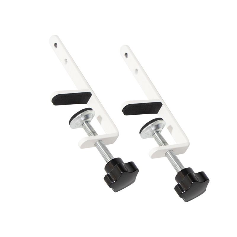 F-shaped desktop bracket (clamp the perforated board to the edge of the table) perforated board storage rack can store shelf accessories