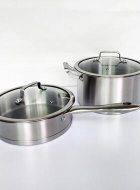 样板间竈具瓦斯炉不锈钢煎锅摆件样板房软装厨房厨具台面装饰道具