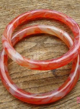老琉璃红色流云63mm左右手镯