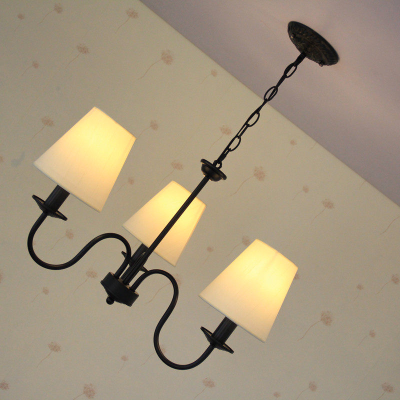 美式乡村铁艺灯客厅吊灯LED餐厅卧室灯房间现代简约家用大气灯具,淘宝优惠券,粉丝福利购,淘宝优惠卷