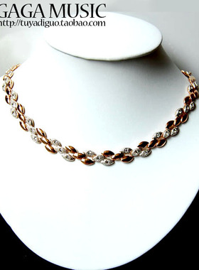 夸张麦穗复古水晶新娘结婚项链