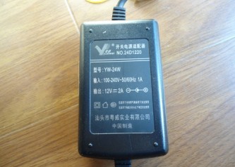 粤威NO.24D1220 12V2A开关电源适配器YW-24W 12V2A双线电源3C认证 - 图0