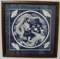 Dragon and Phoenix Chengxiang (40cm*40cm) Jinshan Farmer Painting Cao Jingens original work is purely hand-painted