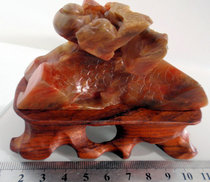 209 gr Zhengzong Ballin Stone State Shifu Huangshi Stone Frozen Stone Colored Stones (boutique chicken blood)