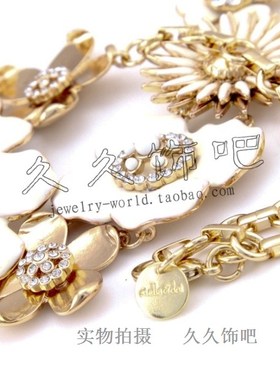 欧美滴油花卉项链时尚饰品