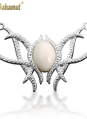 麋鹿森系女士魔戒一路有你银吊坠