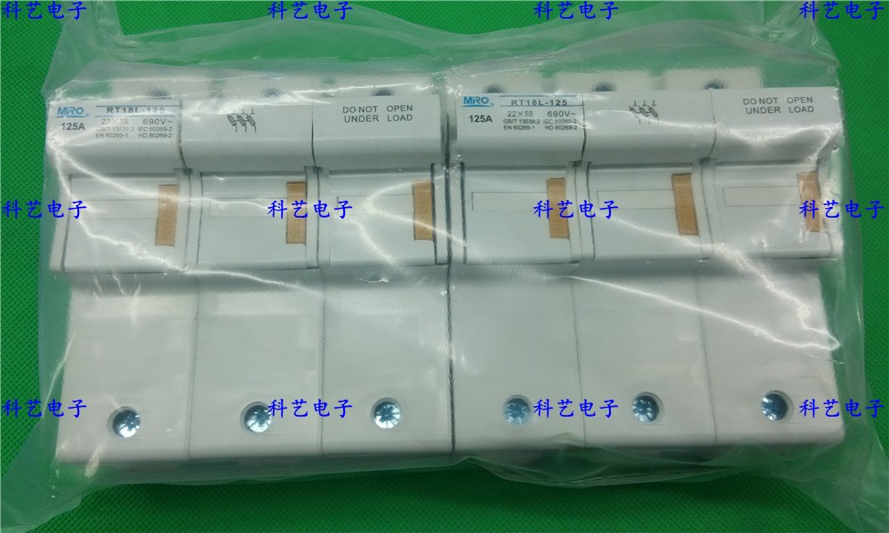 MRO茗熔熔断器底座RT18L-125/2P/2极690V 125A RO17/R017 22*58座 - 图0