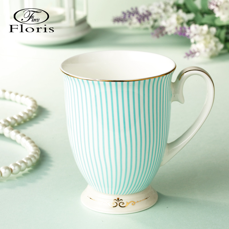 floris 英式陶瓷杯子馬克杯咖啡杯骨瓷水杯時尚茶杯辦公杯創意盃