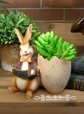 田园风森林系复古做旧婚礼摆件