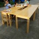 儿童手工积木学习桌多人木质桌子幼儿园儿童桌课桌淘气堡樟子松桌