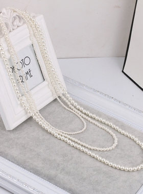 项链包邮手工串珠多层长款女配