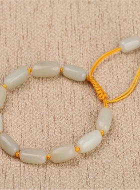 diy新疆和田玉原石男女款手串