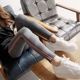 Mùa xuân 2019 và quần legging sọc mới bên hông nữ mỏng 9 điểm eo cao đã mỏng mặc phiên bản Hàn Quốc của quần dài hoang dã - Quần tây thường quần thun ôm Quần tây thường