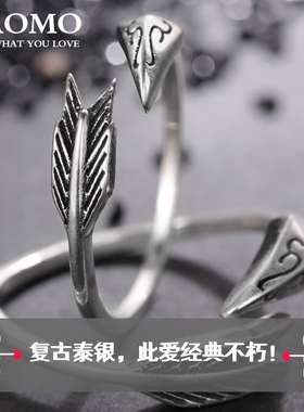 使徒行者3殷天侠曾舜晞同款戒指男925纯银情侣一对刻字送女友礼物