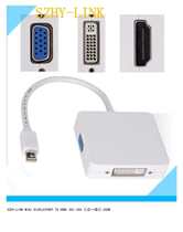 SZHY-LINK MINI DP TO HDMI DVI VGA Conversion Line Mini DP to HDMI VGA DVI