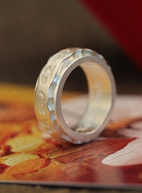 泰国佛牌阿赞生日礼物银饰戒指